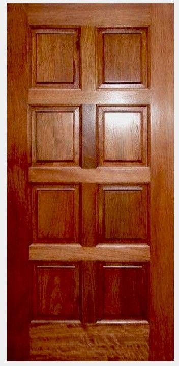 8-panel hardwood door product photo